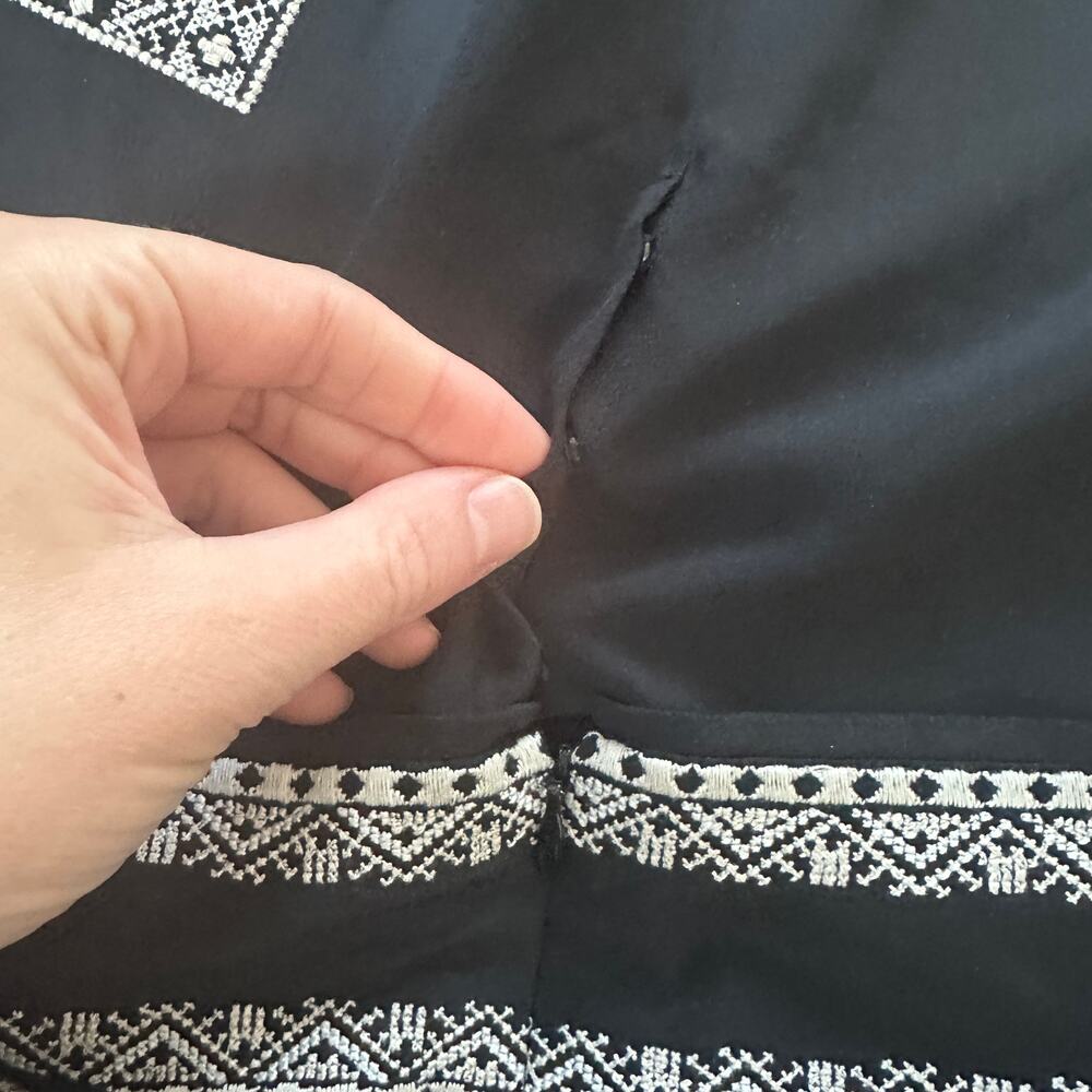 Veronica Beard Black Silk Embroidered Mini Dress - Picture 8 of 13